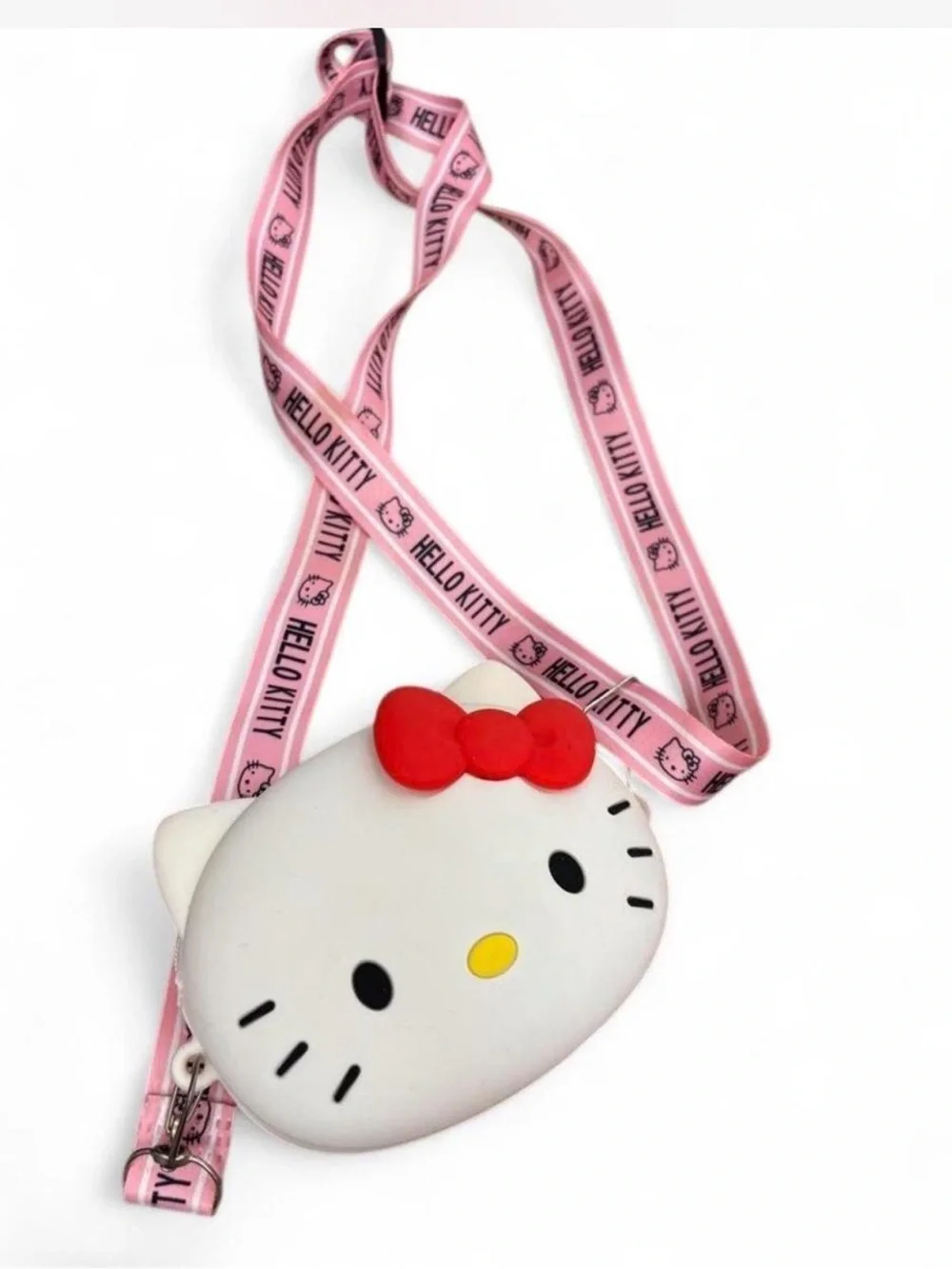 Hello Kitty White and Red Coin Bag with Pink Strap